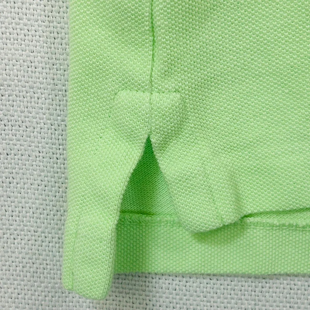 Polo Ralph Lauren Custom Slim Fit Polo Shirt Men L Lime Green Golf Preppy Sporty